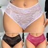 【3/6 pe&ccedil;as】Renda sexy sem virilha 
