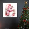 Diamond Painting-DIY Full Round Drill Pink Snowman
