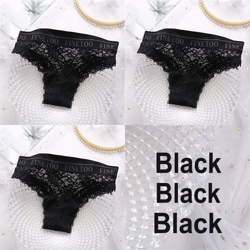 Billionm Lace Panties Women Sexy Underwear Briefs Floral Lace Female Underpants Solid Color Intimate Lingerie Women Panties M-XL