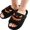 Chaussons d'Halloween Visage de Citrouille