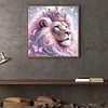 Crown Lion Full DIY 5D rond drill diamond dots peintures arts visuels arts plastiques pour adultes d&eacute;coration murale int&eacute;rieure d&eacute;coration murale en cristal peinture par diamond kits de peinture diamant cristal &agrave; strass 15,75 x 15,75 in