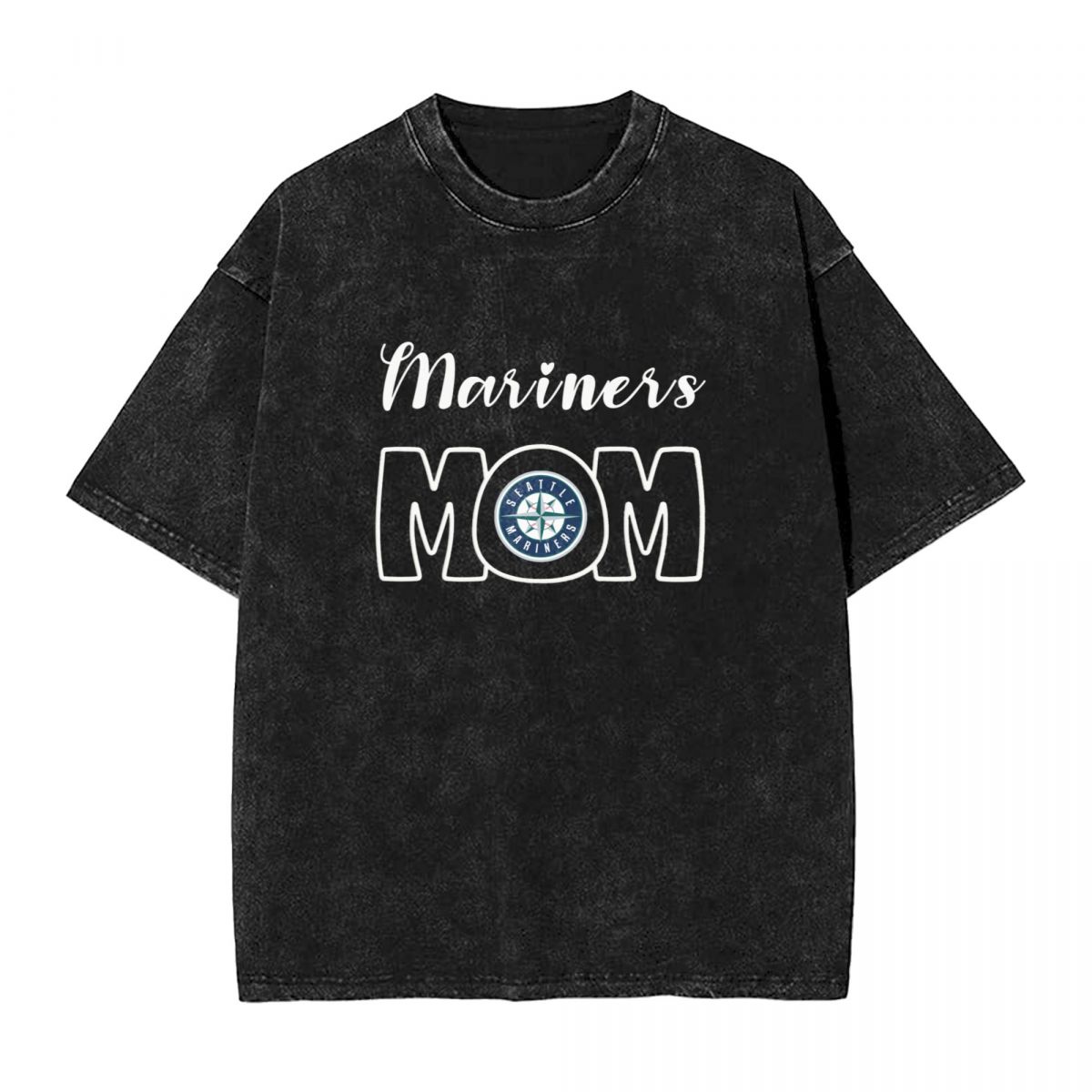 Seattle Mariners Mom Printed Vintage Men's Oversized T-Shirt