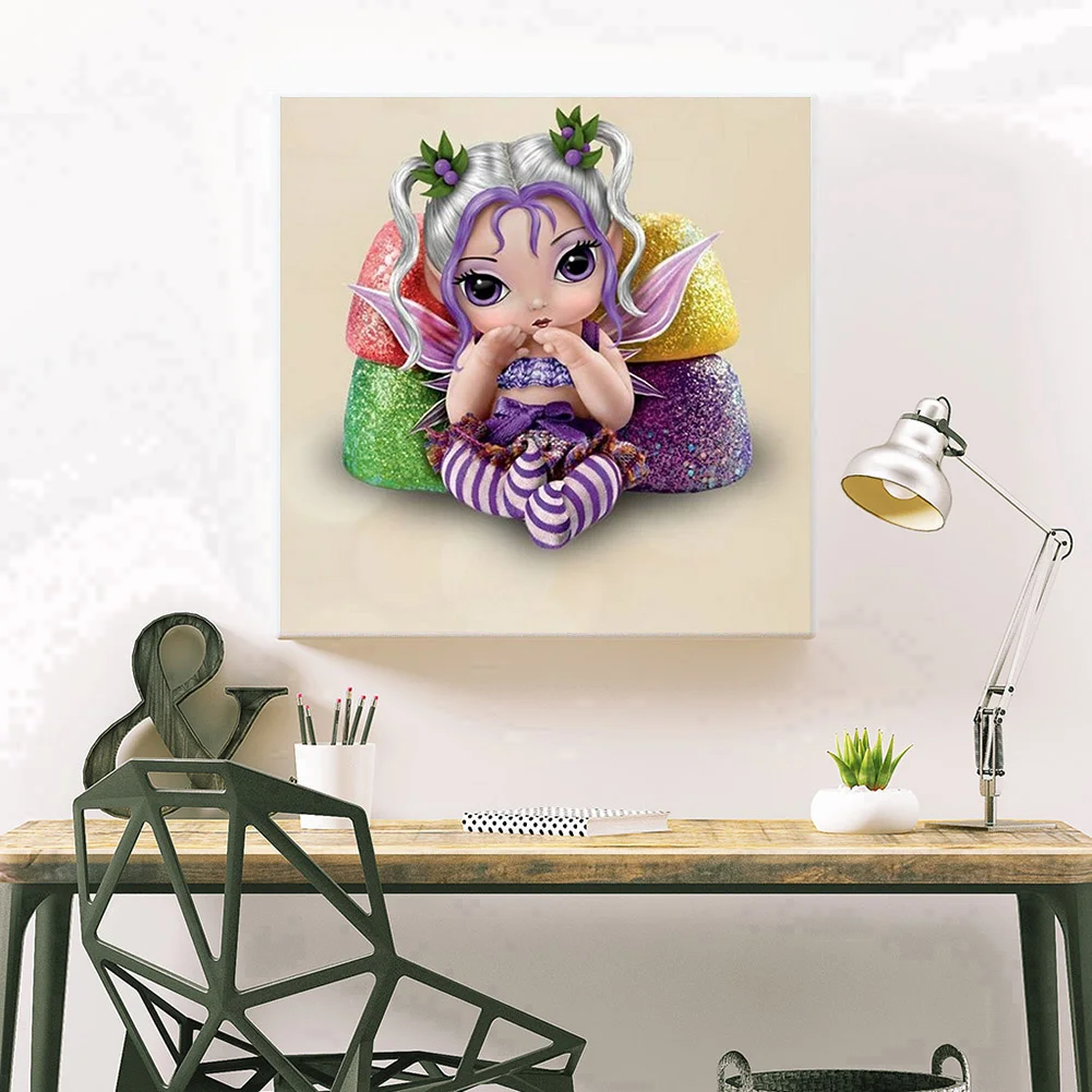 Full Round Diamond Painting 30*30cm - Big Eyes Doll