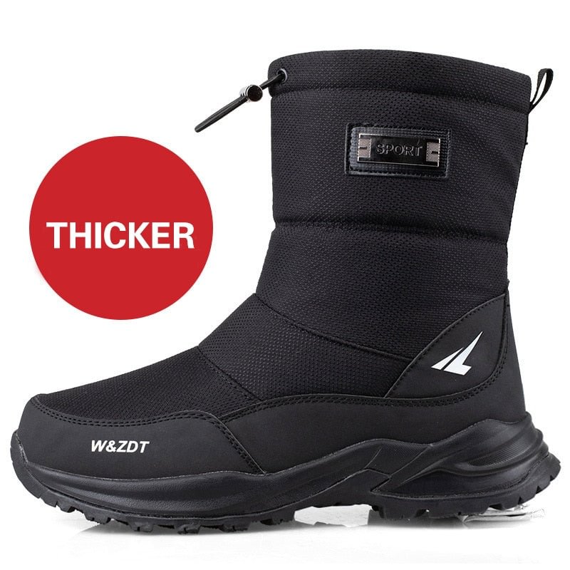 Winter Men's Boots 2021 New Winter Shoes Men Snow Boots Waterproof Non-slip Thick Fur Winter Boot For -40 Degrees Platform Boots