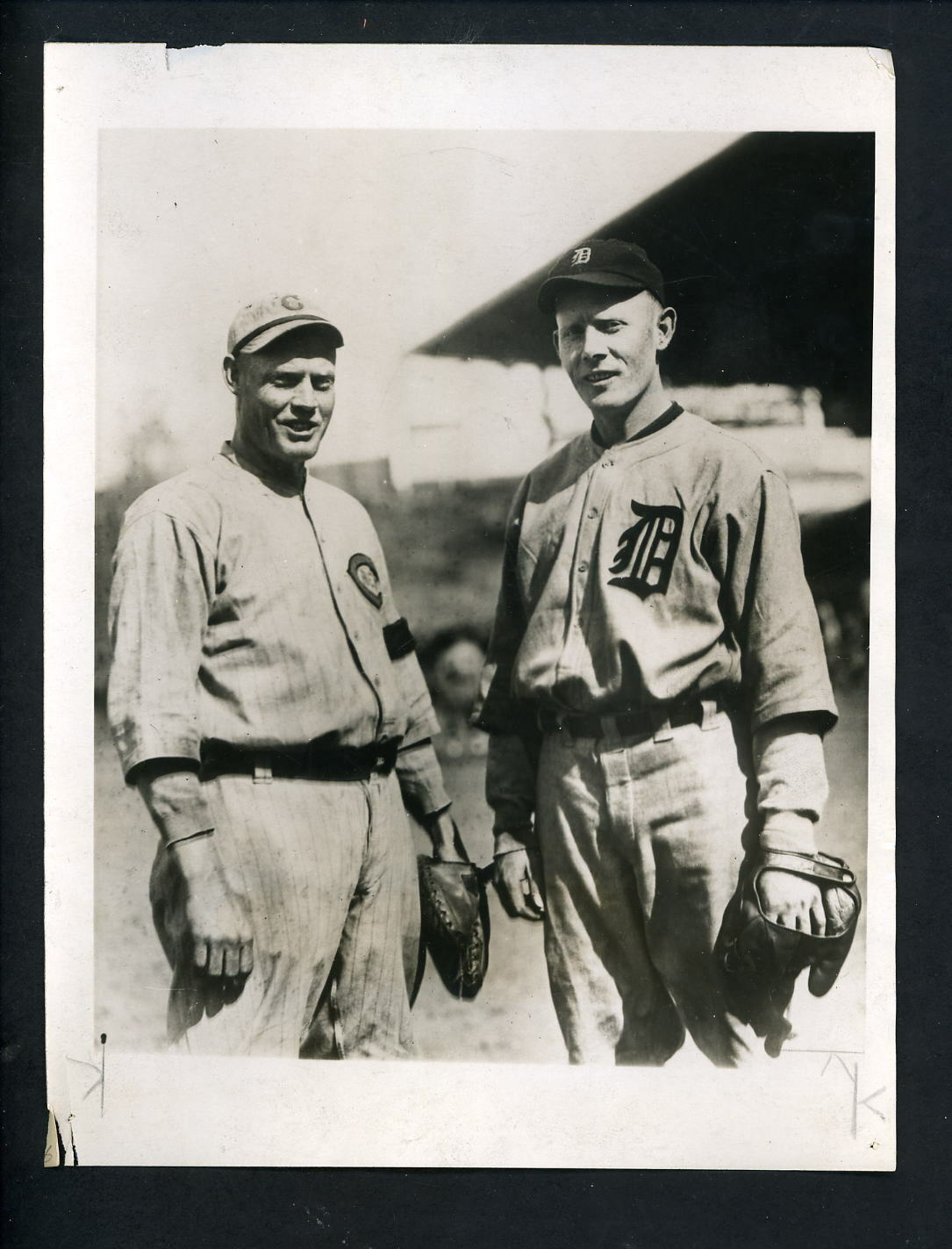 Ivey & Al Wingo circa 1920's Press Photo Poster painting Cincinnati Reds Detroit Tigers