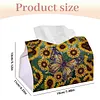 Sunflower Butterfly DIY PULeather Diamond Painting Tissue Box for Adults Beginners Gem Art Painting Napkin Holder for Living Room Bedroom Bathroom Table Decor