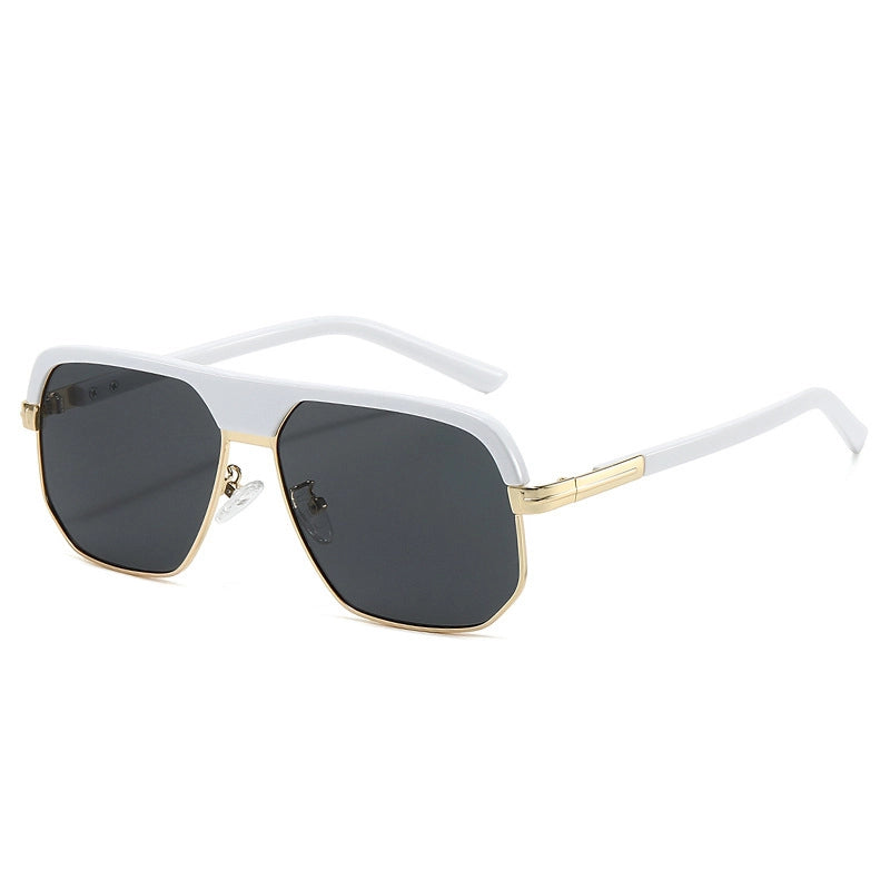 Casual Basic Minimalist Geometric Ac Square Full Frame Women’s Sunglasses