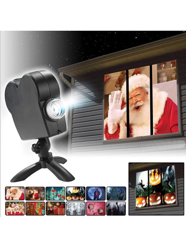 Halloween Light Projector 12 Movie Christmas Laser Light-elleschic