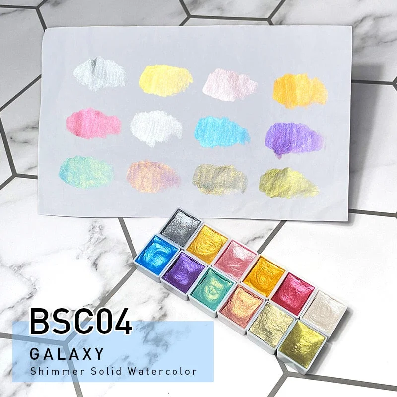 6/12pc Blooming Paints Watercolor Nail Powder For Nails Abstract Nail Art Pigment Magic Pearl Chrome Glitter Manicure Nails-Nail Inspo