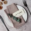 42 x 42cm Gentle Wedding Event Resturant Raw Edge Napkins