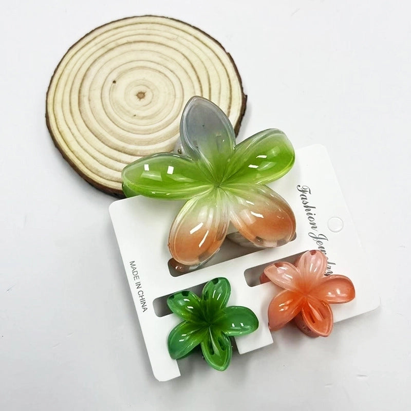 Vacation Modern Style Women’s Flower Resin Hair Claws