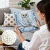 (25x25cm)DIY Owl Framed Handmade Pearl Painting Art Craft Kit Living Home Decor
