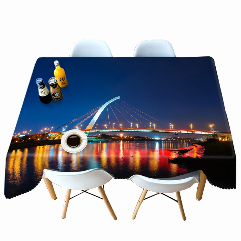 

Bay City View - 3D Tablecloth, 140*210cm, 501 Original