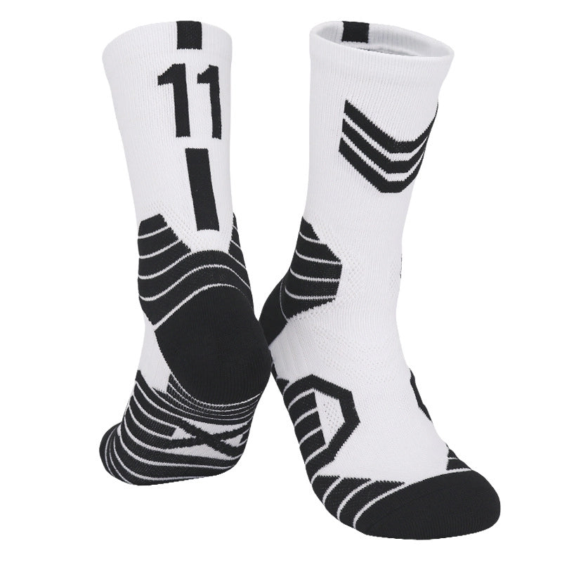 Curry Professional Basketball Socks Men’s High-top Breathable Combat Socks Training Mid-calf Socks Non-slip Sports Socks Men’s
