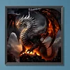 Schwarzer Drache - runder Bohrer Diamond Painting - 30*30cm