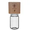 Carpenter Bee Trap Nature Hanging Wood Trap with Glass Jar for Garden Yard Patio