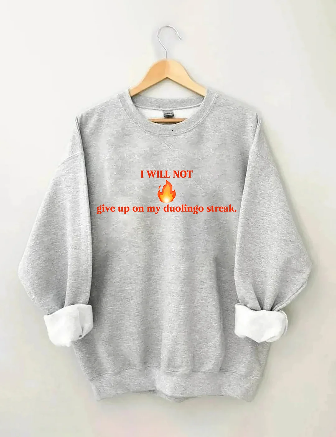 I Will Not Give Up On My Duolingo Streak Sweatshirt