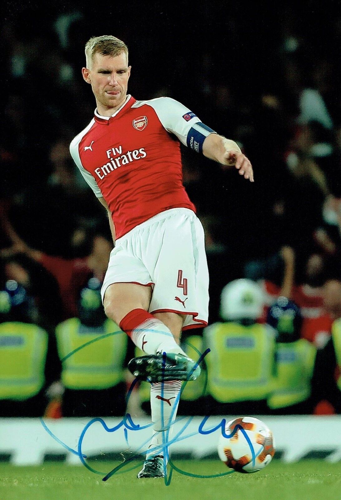 Per MERTESACKER Signed Autograph 12x8 Photo Poster painting 2 AFTAL COA Arsenal Gunners RARE