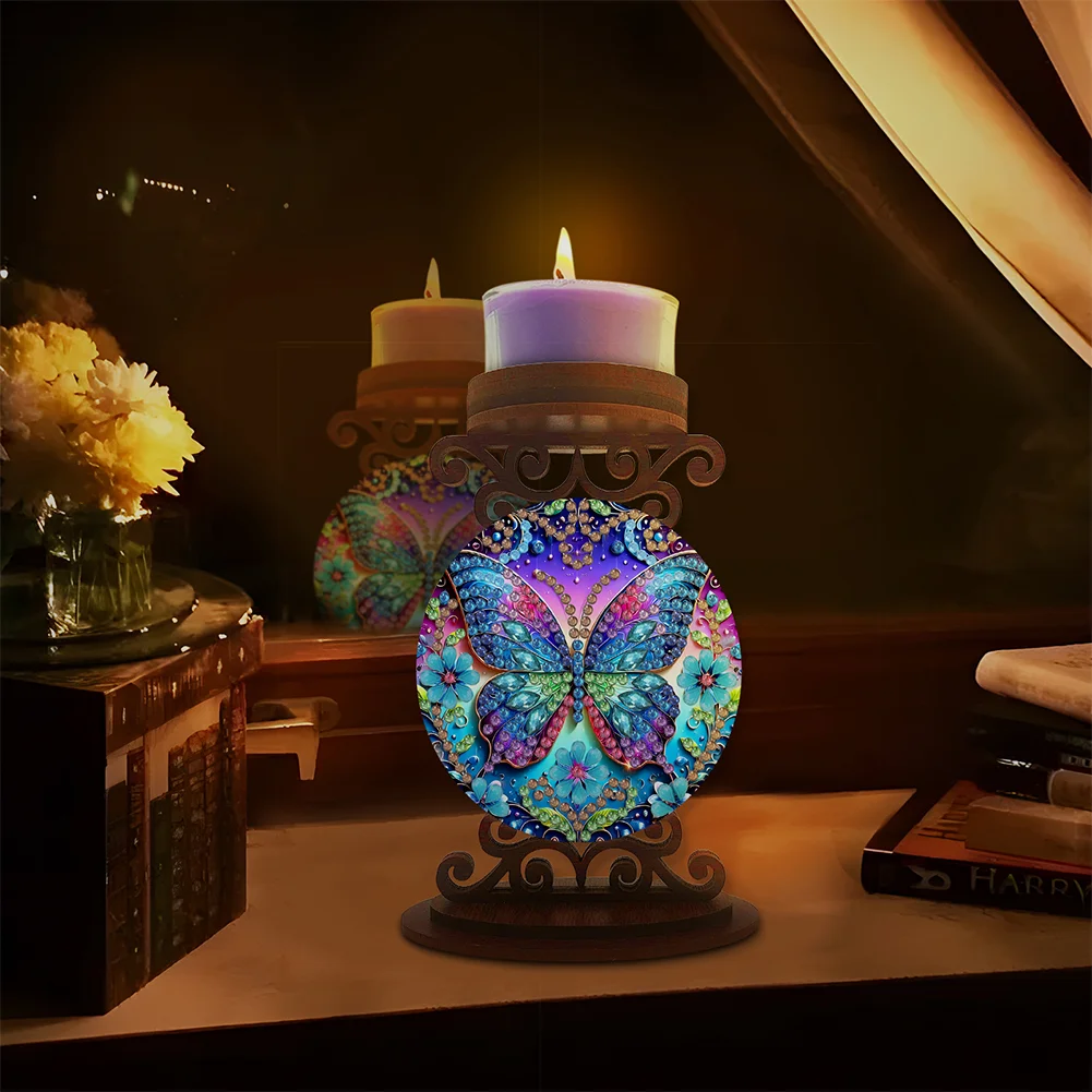 Butterfly Desktop Diamond Painting Candle Holder Aromatherapy Candle Holder