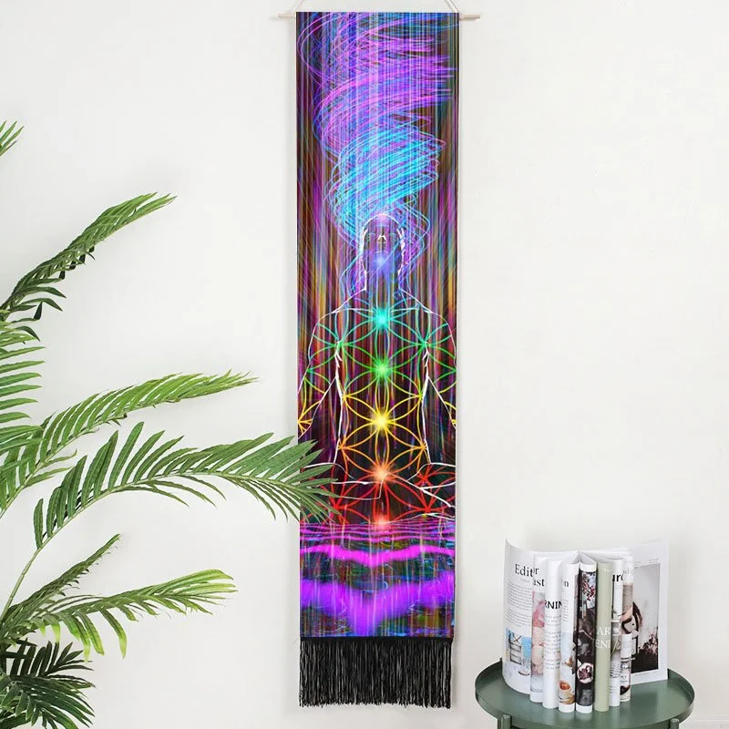 Black Tarot Card Constellation Tapestry Wall Hanging Astrology Divination Phase Tapestries Home Bedroom Office Galaxy Decor
