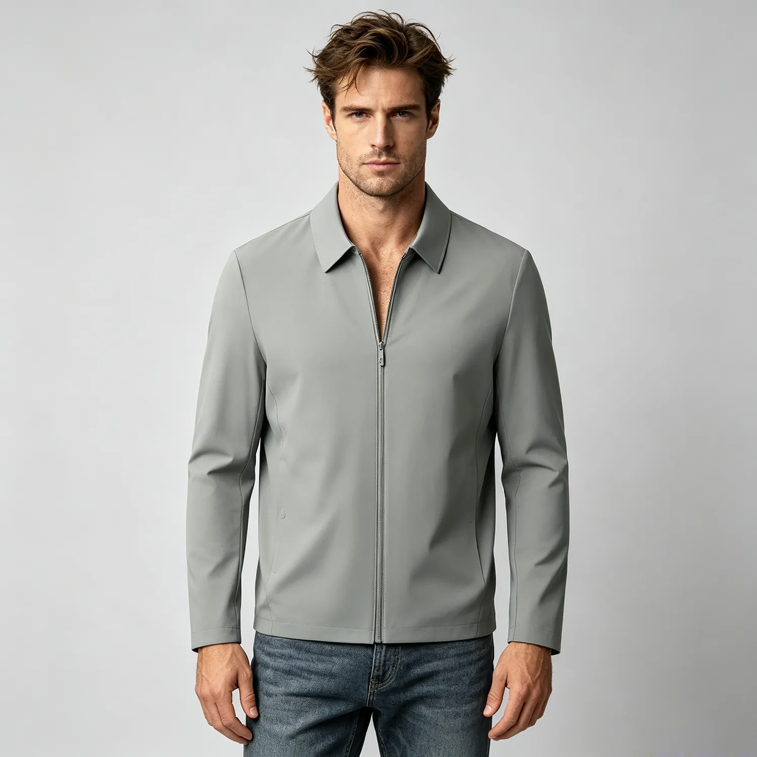 Men's Silk Jacket Sun Protection Ultra-Lightweight REAL SILK LIFE