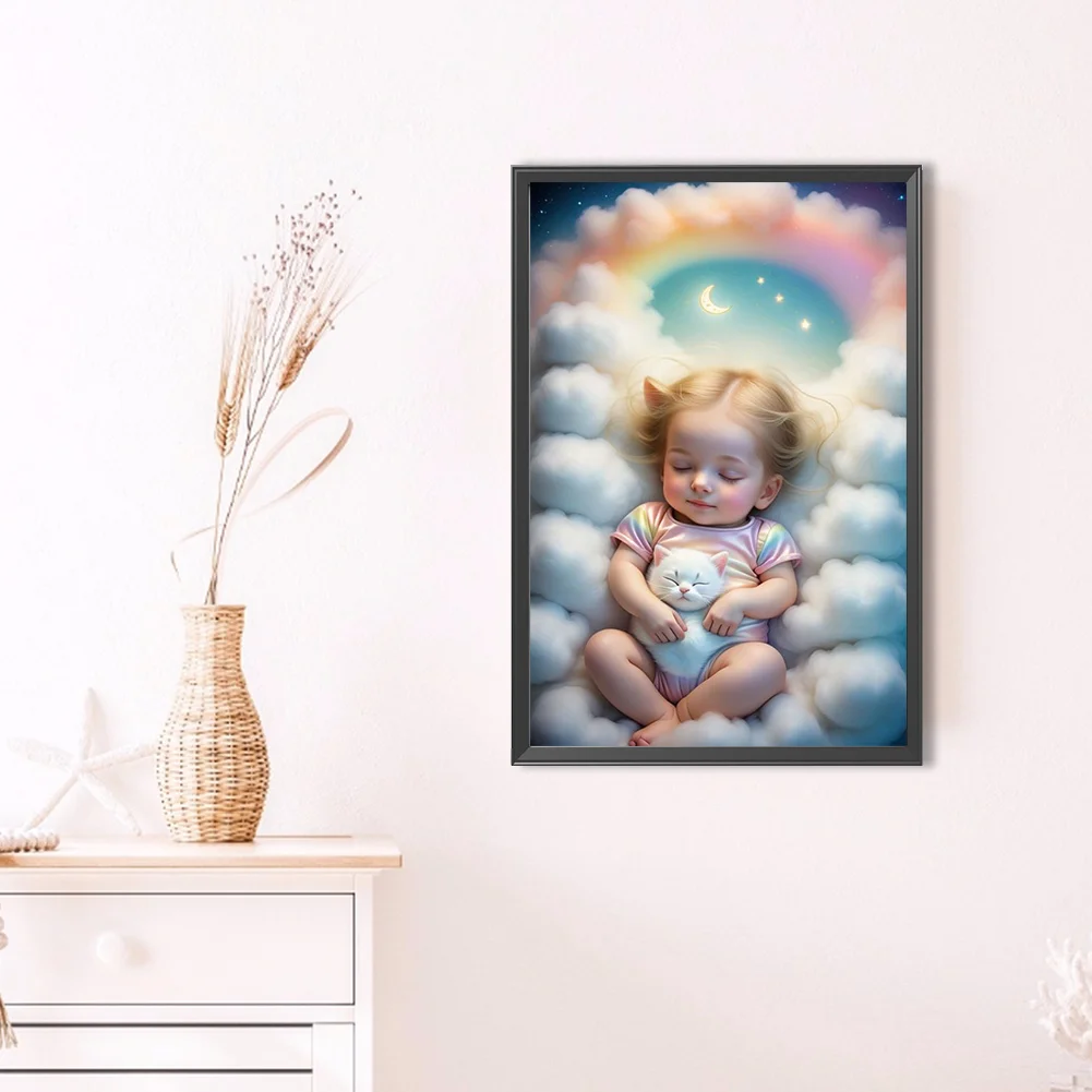 Diamond Painting - Full Round Drill - Angel Baby(Canvas|40*60cm)