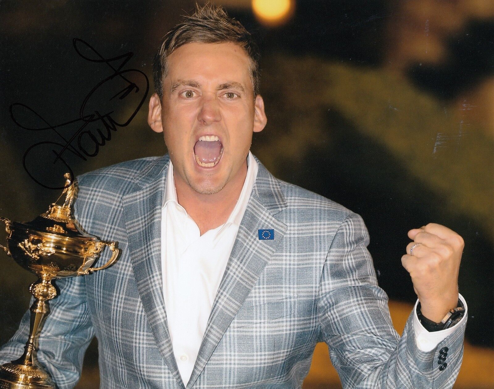 IAN POULTER signed (PGA GOLF) 8X10 Photo Poster painting *RYDER CUP EUROPE* W/COA #3