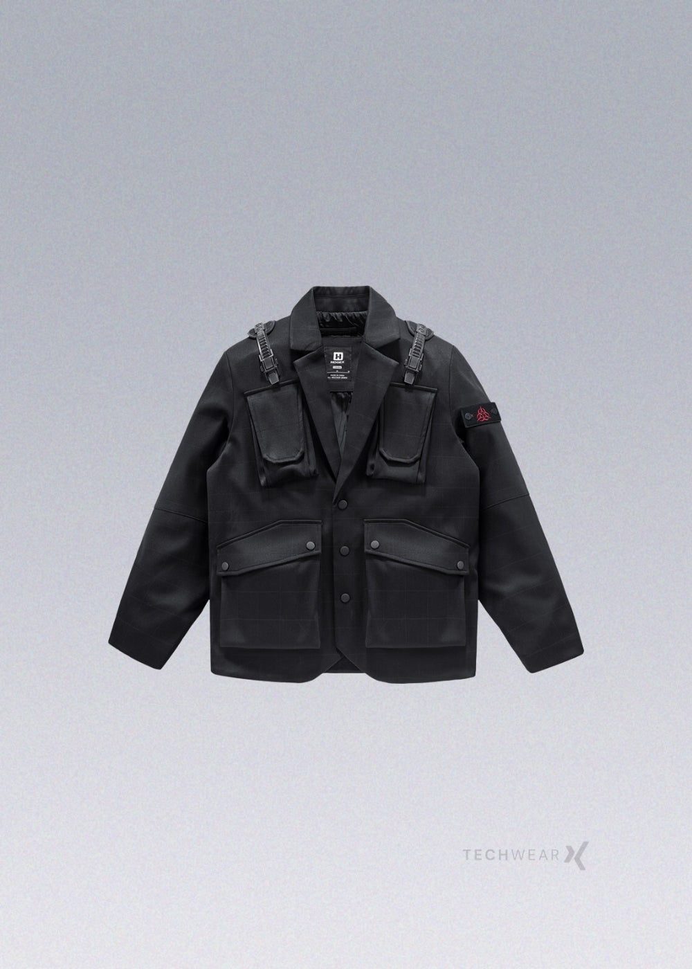 Black Suit Jackets AIR BORNE techwear-x