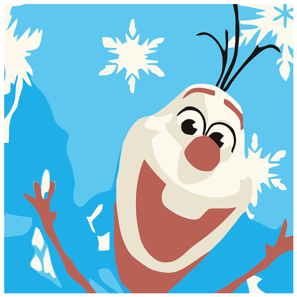 

20*20cm - Painting By Numbers - Snow Cartoon work, 501 Original