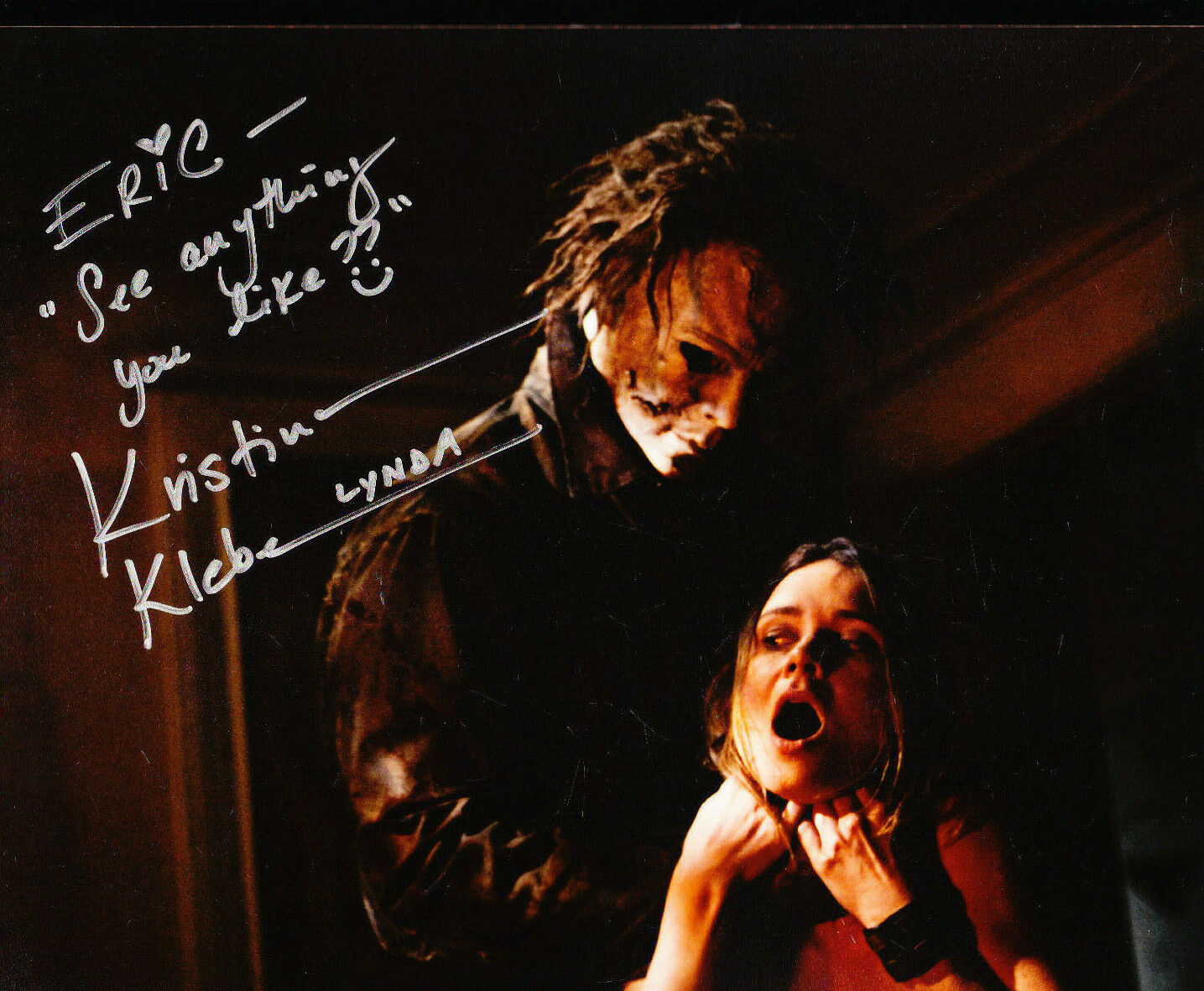 KRISTINE KLEBE AUTOGRAPH SIGNED 8X10 Photo Poster painting COA INSCRIPTION HALLOWEEN 2007