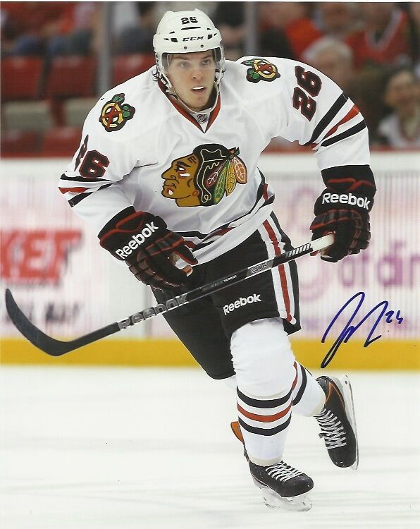 Chicago Blackhawks Jeremy Morin Signed Autographed 8x10 Photo Poster painting COA E