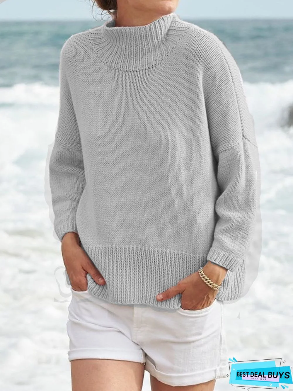 Turtleneck Long Sleeve Shirts & Tops