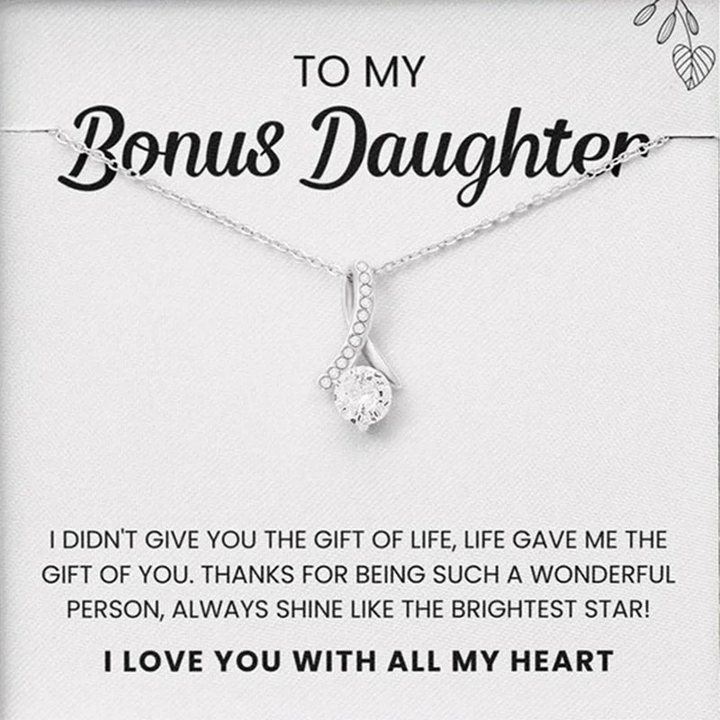 To My Bonus Daughter | Shine Like The Brightest Star | Necklace