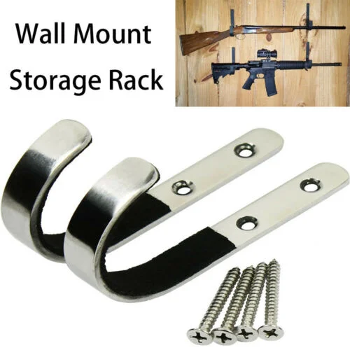 GUGULUZA 1 pair Gun/Rifle/Shotgun Wall Mount Storage Rack w/ Felt Lined Protect Hunting