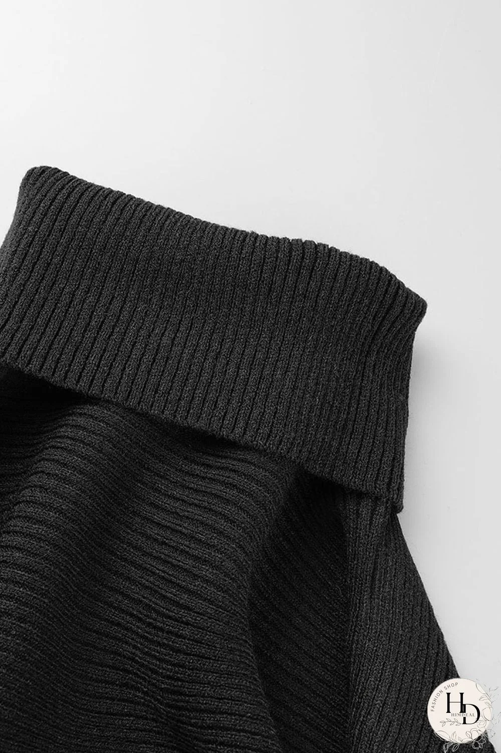 Red Street Solid Patchwork Slit Asymmetrical Turtleneck Tops