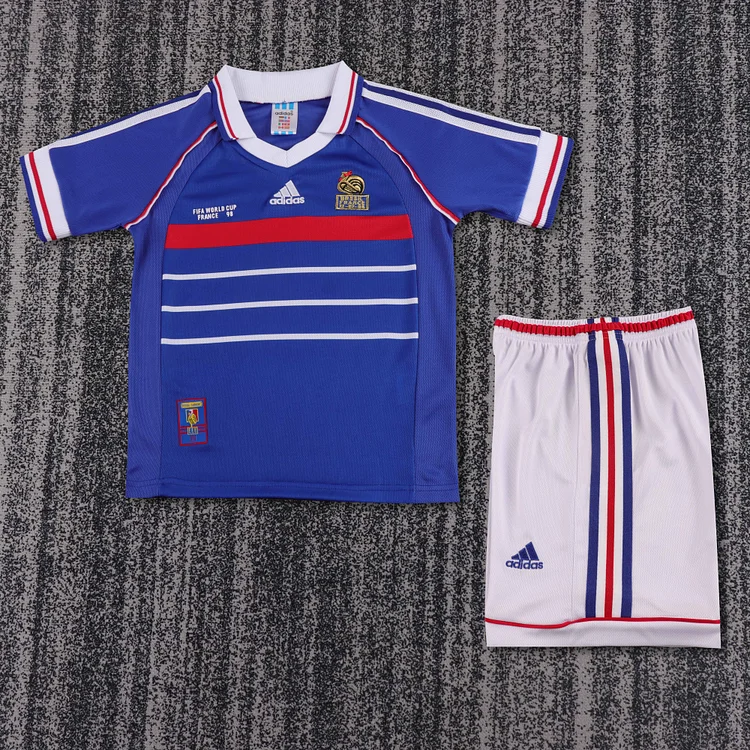 1998 France Home Retro Shirt - Kids Sizes