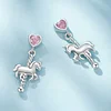 Cute Carousel Earrings 925 Sterling Silver 