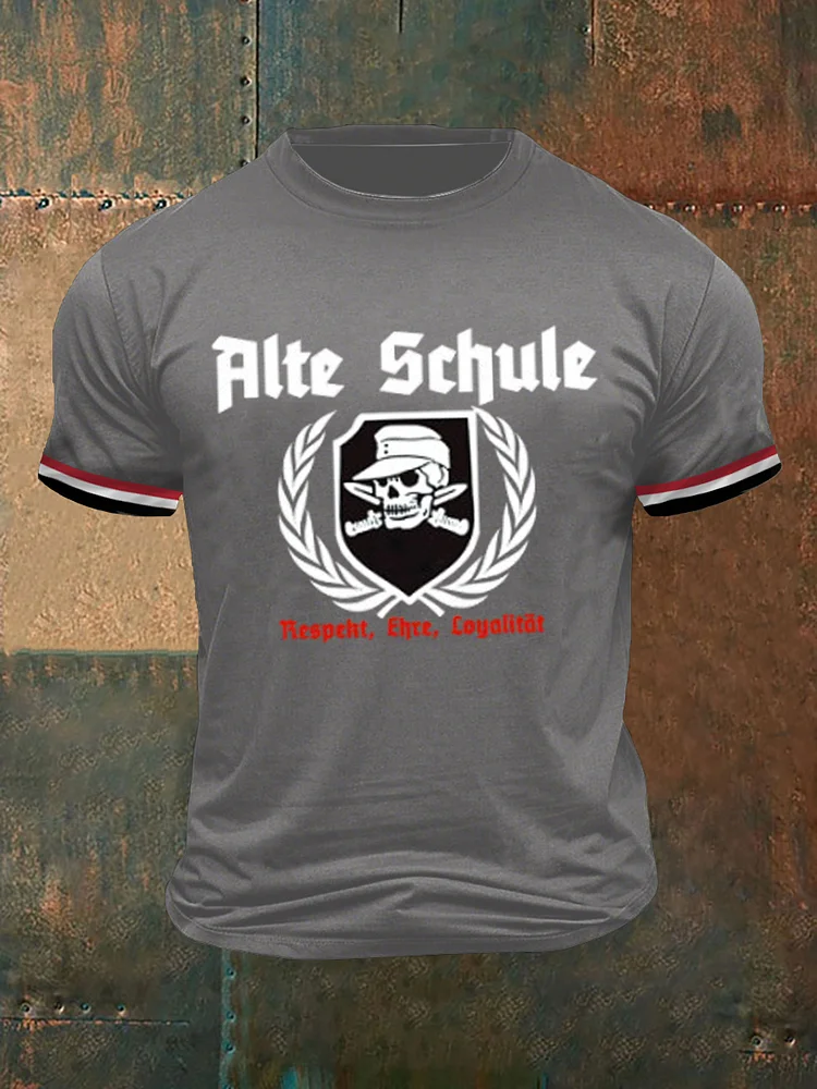 Männer Alte Schule T-Shirt mit kurzen Ärmeln