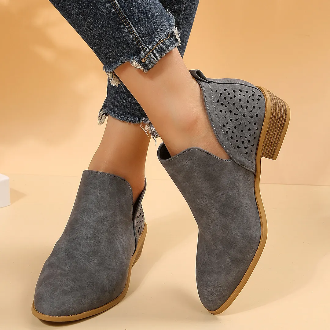 Churchf Churchf 2023 New Spot Plus-Size Ankle Boots Thick Heel Breathable Wedge Ankle Boots