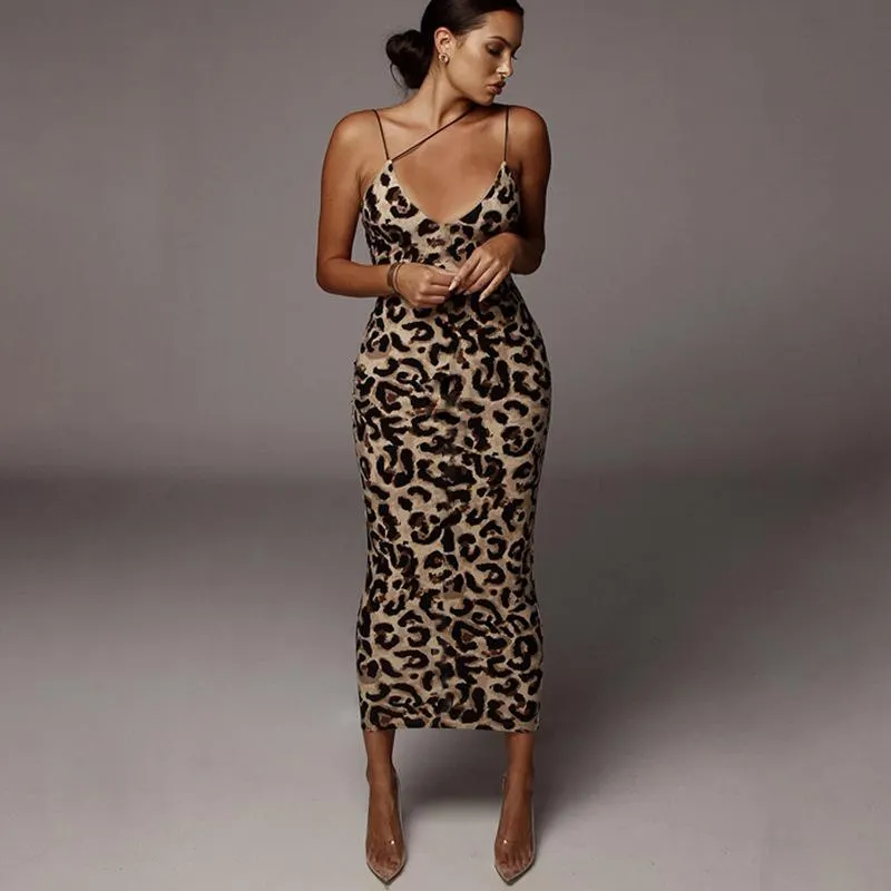 Women's All Over Leopard Print Asymmetrical Cami Dress, Elegant Sleeveless Spaghetti Strap Bodycon Fit Dress for Party Club Night Out, Fashion Chic Sundress, Ladies Summer Clothes, Midi Dress, Womenswear (Light&thin fabic) Women's All Over Leopard Print Asymmetrical Cami Dress, Elegant Sleeveless Spaghetti Strap Bodycon Fit Dress for Party Club Night Out, Fashion Chic Sundress, Ladies Summer Clothes, Midi Dress, Womenswear (Light&thin fabic)