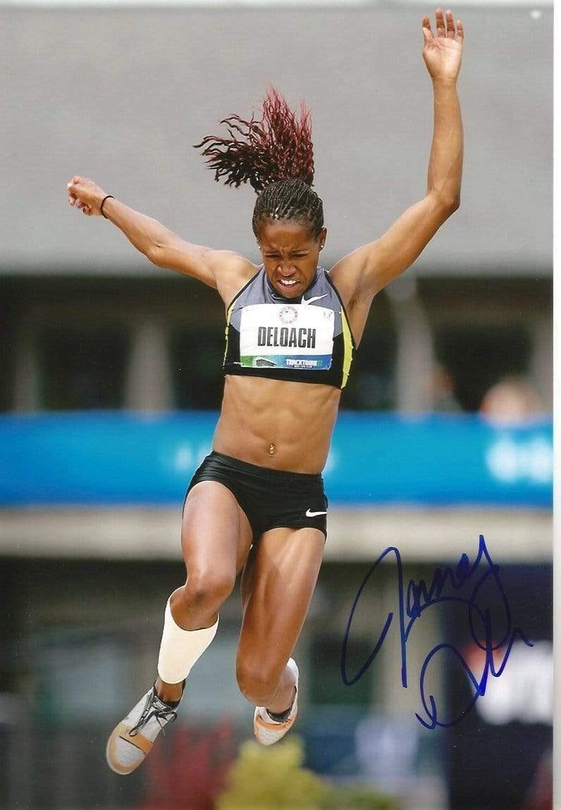 Janay DeLoach OLYMPICS autograph, In-Person signed Photo Poster painting