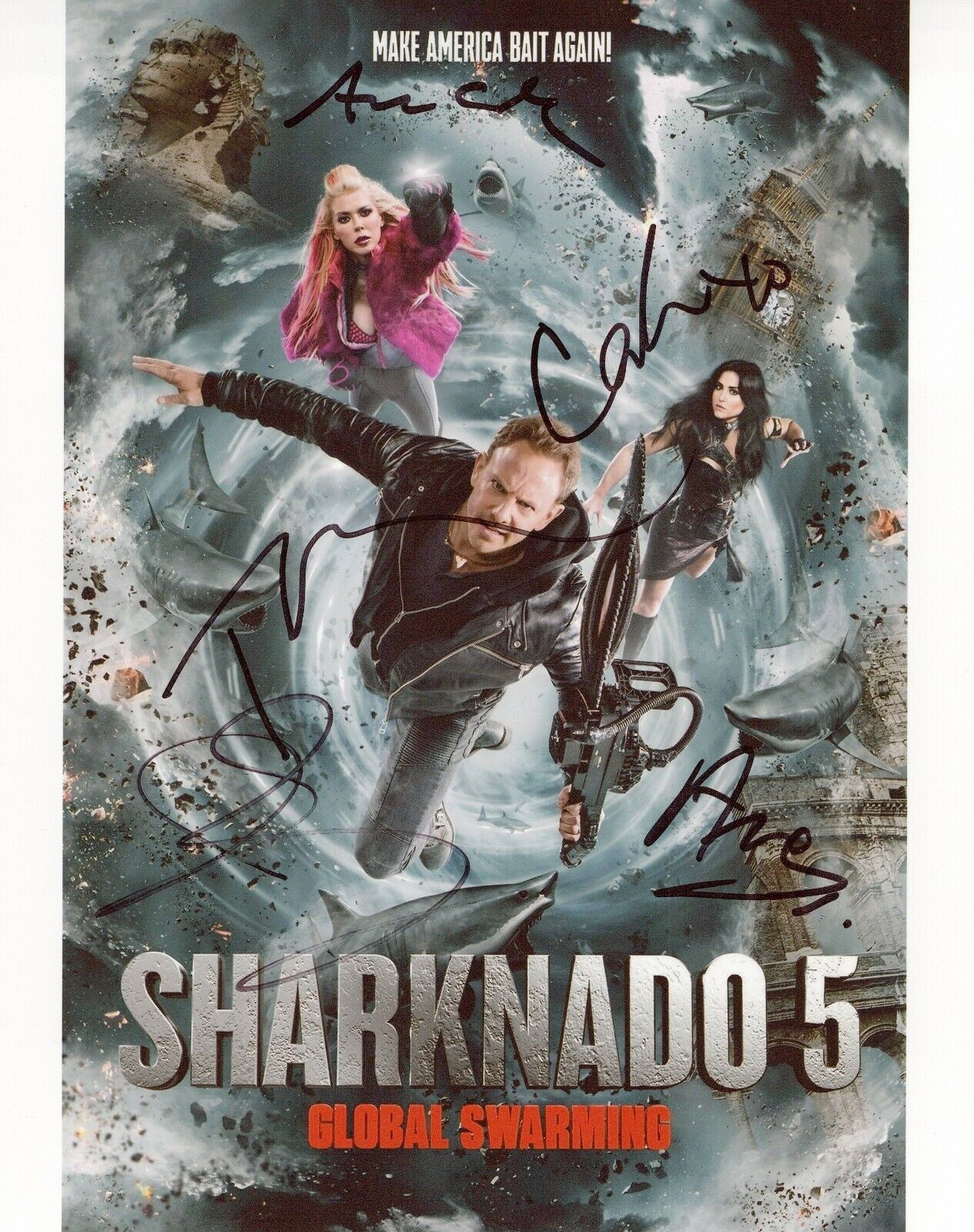 Sharknado 5 Global Swarming autographed Photo Poster painting signed 8x10 #2 5 autos