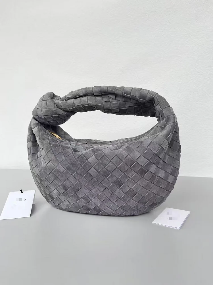 Elegant Soft Handbag  Large Capacity Woven  French Style Underarm Bag Storage