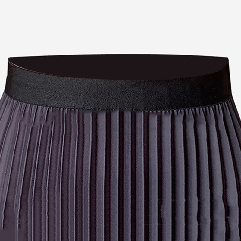 Gradient Color High Waist Pleated Skirt