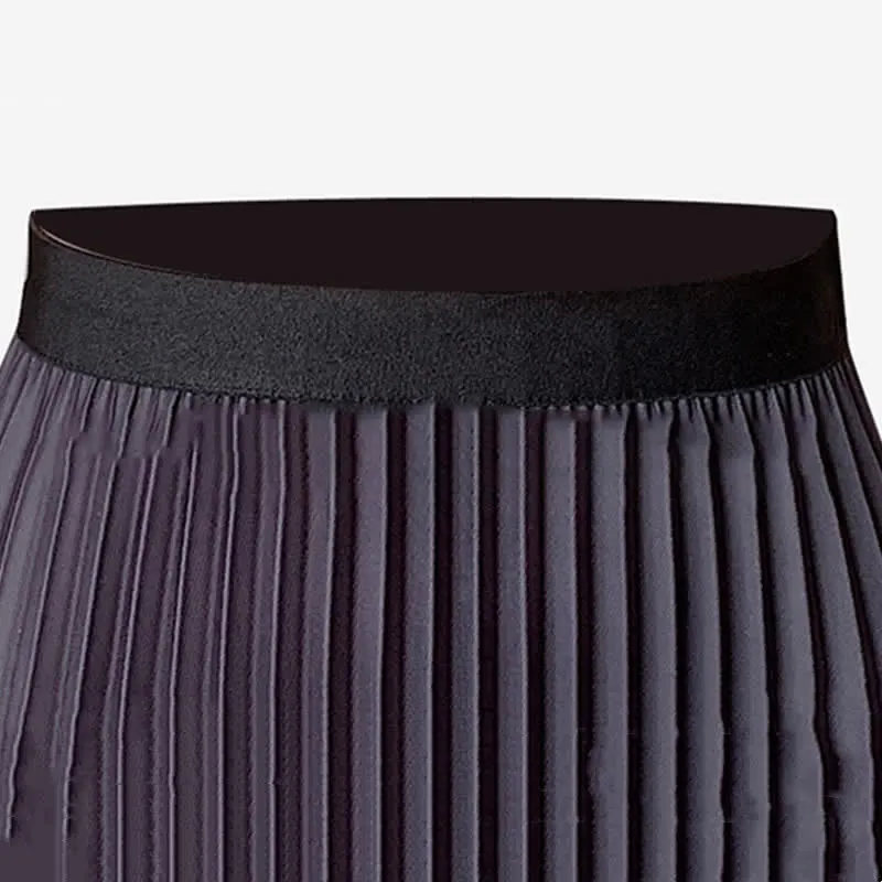 Gradient Color High Waist Pleated Skirt