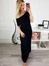 Casual Belted Short Sleeve Maxi Dress