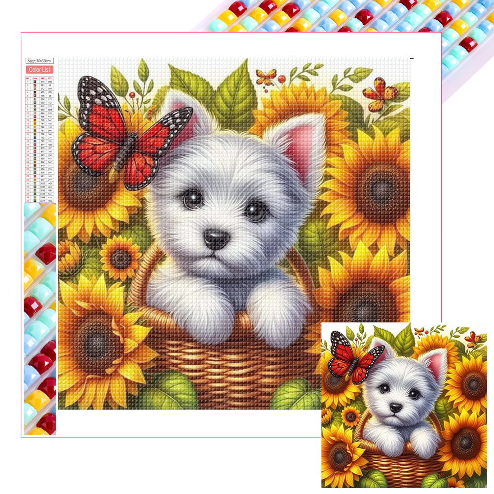 West Highland 30*30cm(picture) full square drill diamond painting
