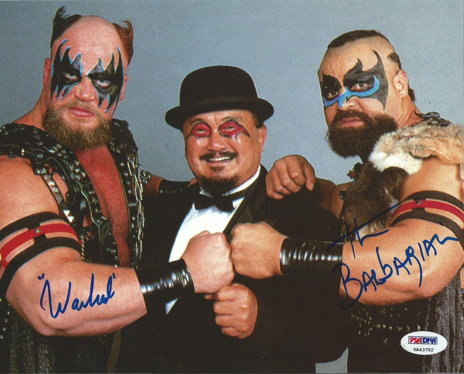 The Powers of Pain Barbarian & Warlord Signed WWE 8x10 Photo Poster painting PSA/DNA COA Picture