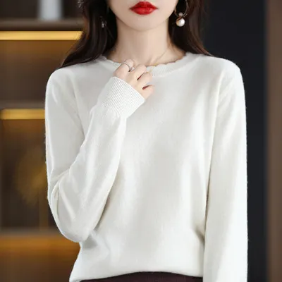 Churchf Churchf Collar Long Sleeve Knit Sweater Foreign Style Set Sweater Autumn Winter New Style Lace Collar Loose Outside Wear Temperament Base Unlined Upper Garment