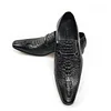 Vintage Mens Wedding Shoes Online, Genuine Leather ,Black